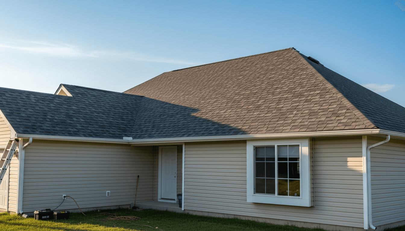 Residential home with newly installed quality roof